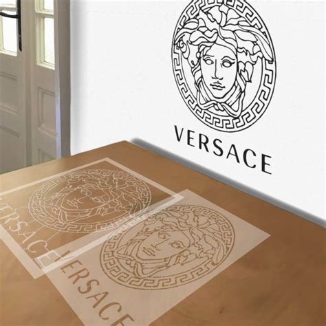 Versace stencil in 2 layers..